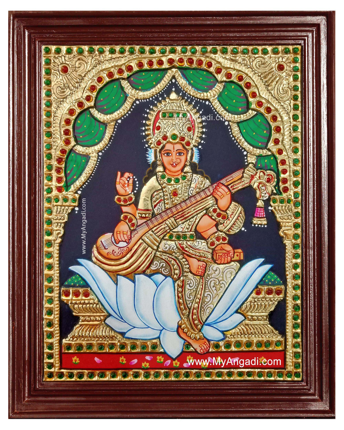 Saraswathi Tanjore Painting