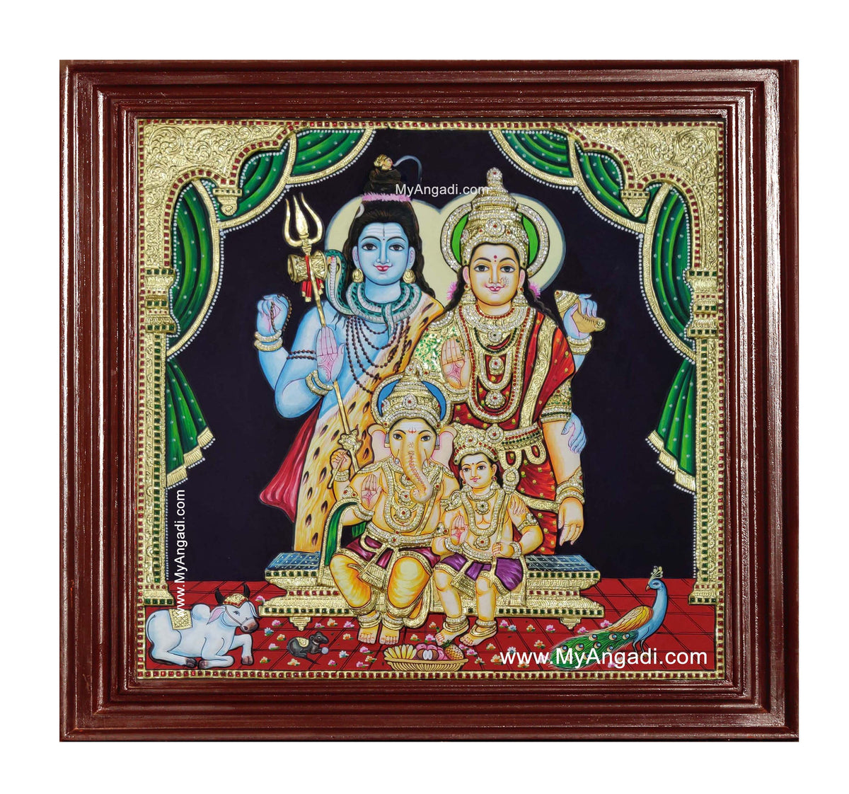 Shiva Family Tanjore Painting