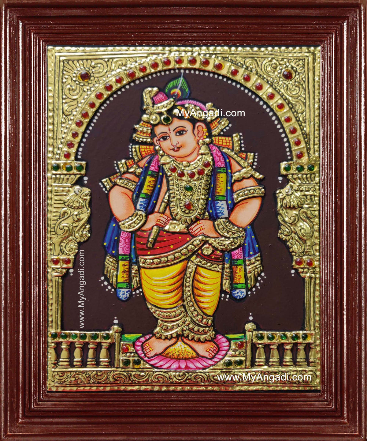 Vittobha Krishna Tanjore Painting