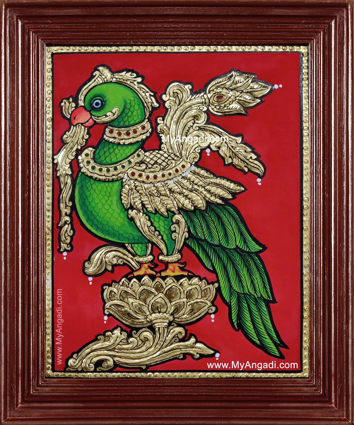 Parrot Tanjore Painting
