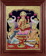 Lakshmi Ganesha Saraswathi Tanjore Painting