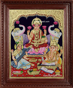 Lakshmi Ganesha Saraswathi Tanjore Painting