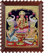 Lakshmi Ganesha Saraswathi Tanjore Painting