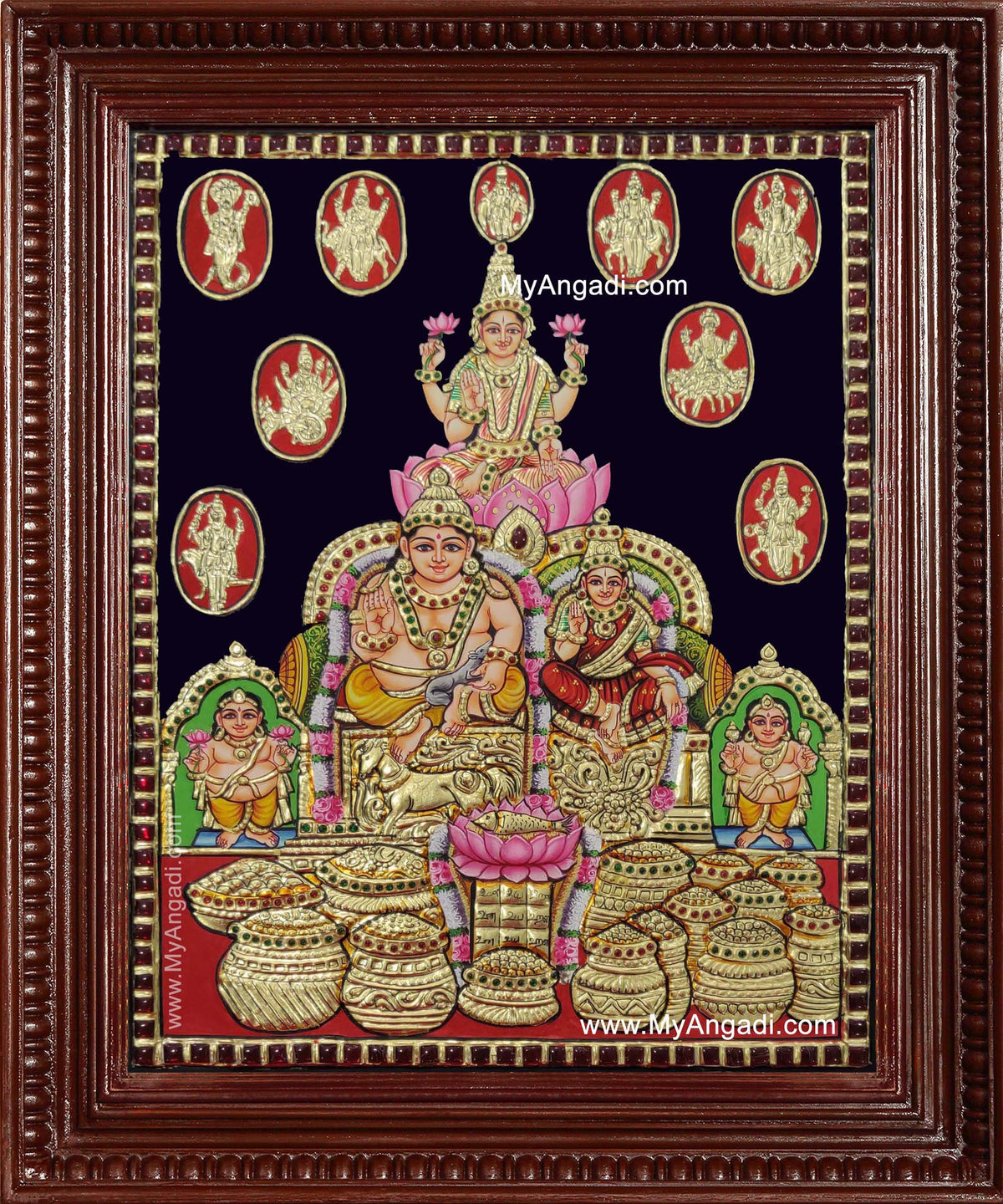 Kuberlakshmi Navagraha Tanjore Painting