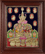 Kuberlakshmi Navagraha Tanjore Painting