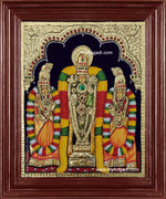 Venkateswara Perumal Sri Devi Bhu Devi Tanjore Painting