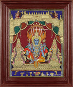 Vishnu Perumal Shri Devi Bhoo Devi Tanjore Painting
