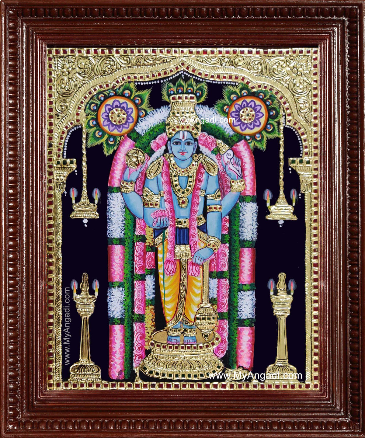 Guruvayoorappan Tanjore Painting