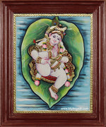 Alilai Krishna Tanjore Painting