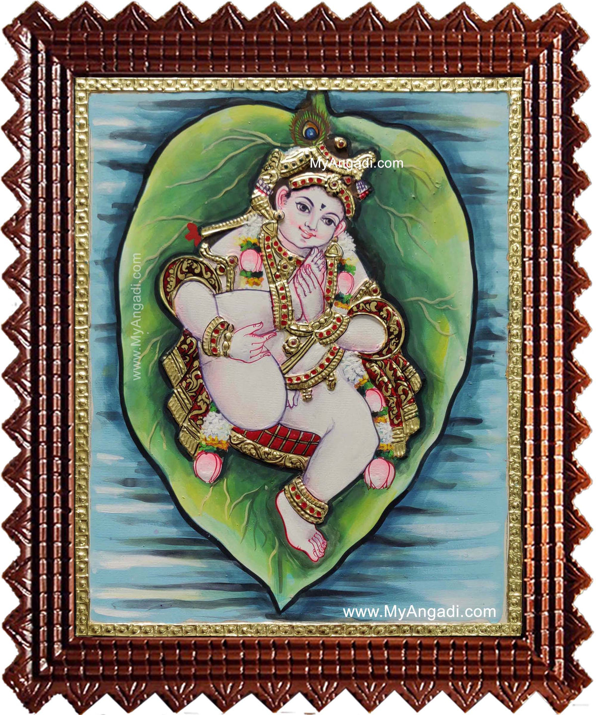 Alilai Krishna Tanjore Painting