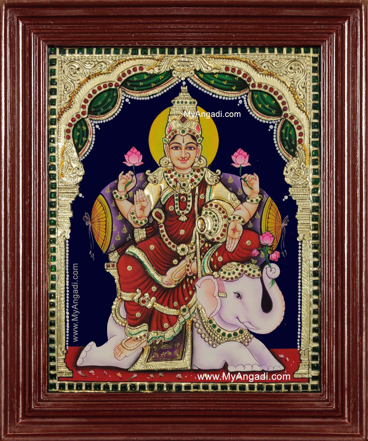 Gaja Lakshmi Tanjore Painting