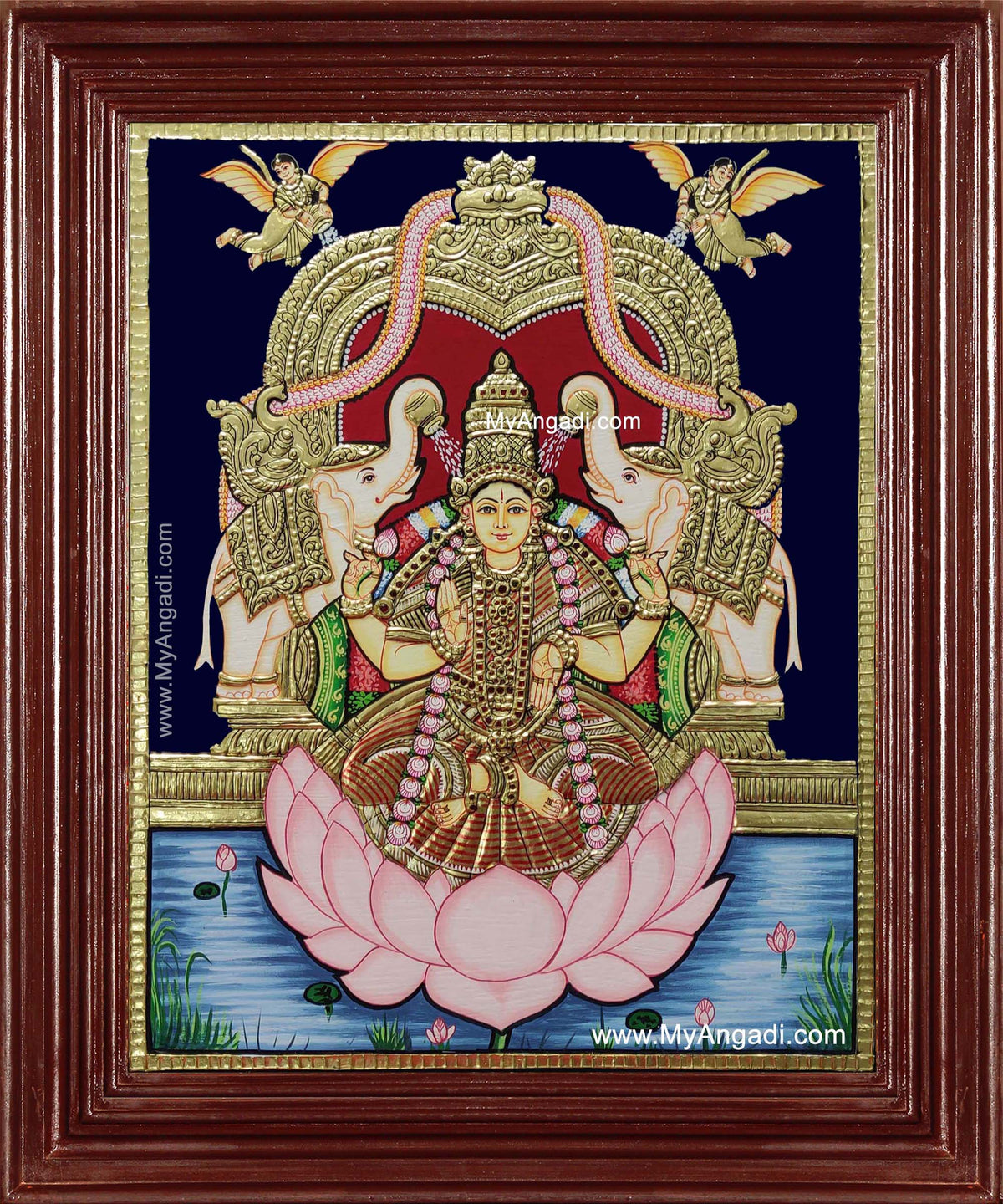 Gaja Lakshmi Tanjore Painting