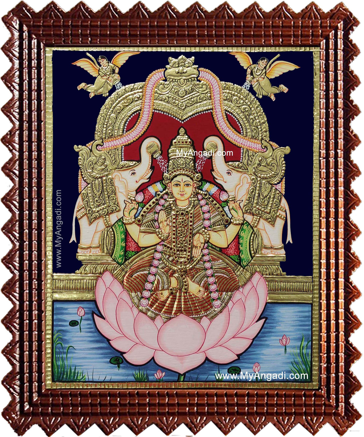 Gaja Lakshmi Tanjore Painting