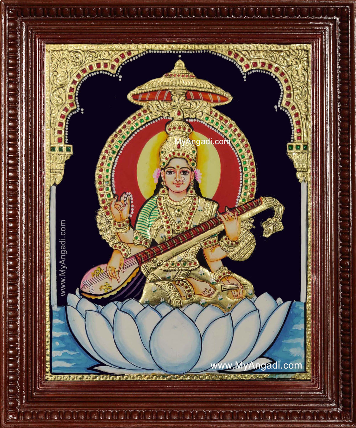 Saraswathi Tanjore Painting
