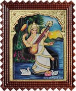 Ravi Varma Saraswathi Tanjore Painting