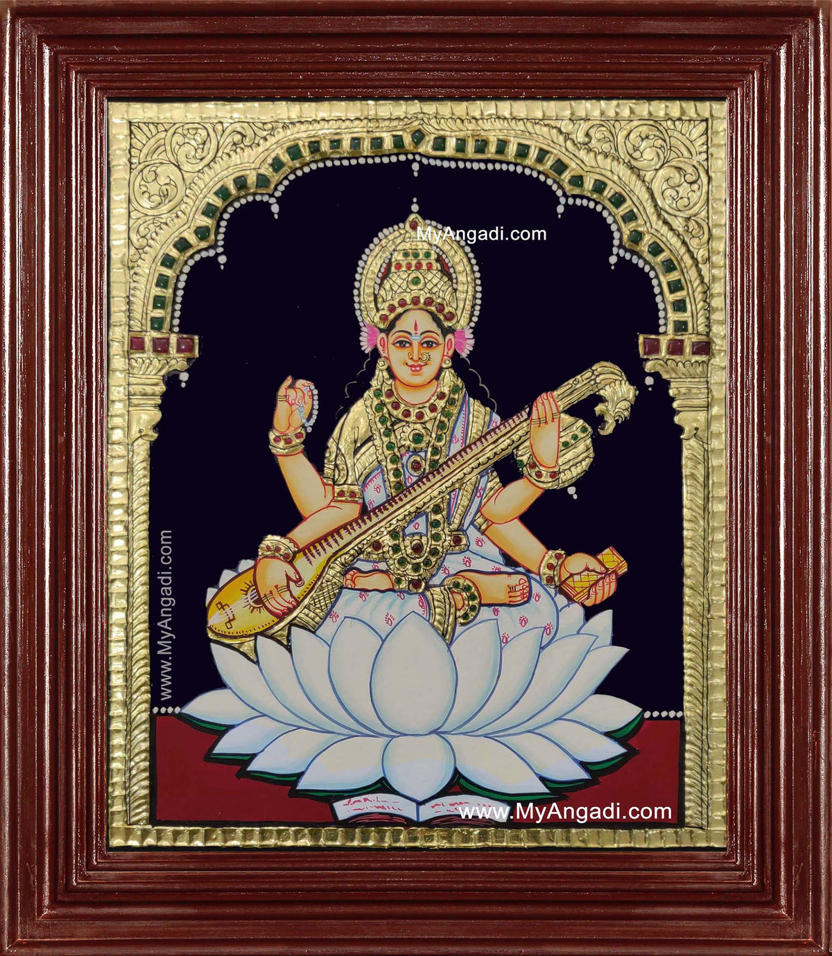 Saraswathi Tanjore Painting