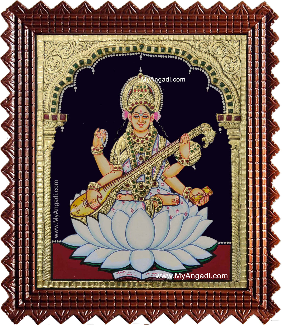 Saraswathi Tanjore Painting