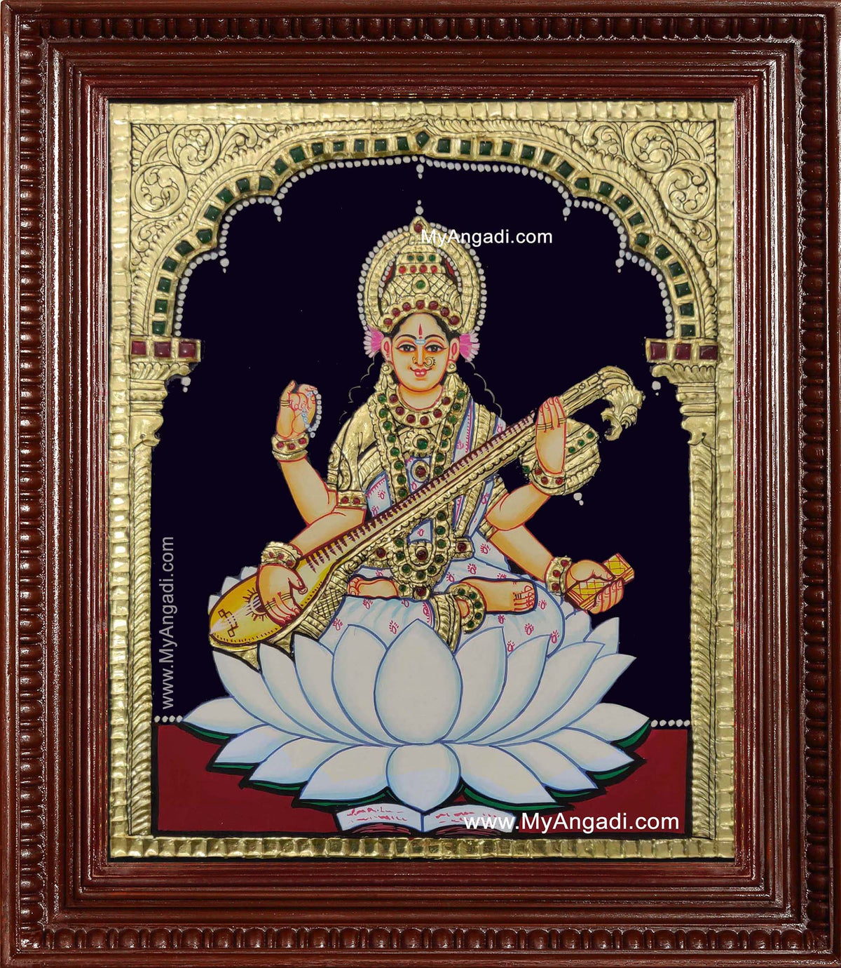 Saraswathi Tanjore Painting