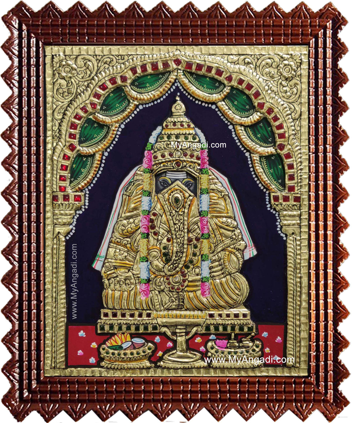 Pillayarpatti Karpaga Vinayakar Tanjore Painting