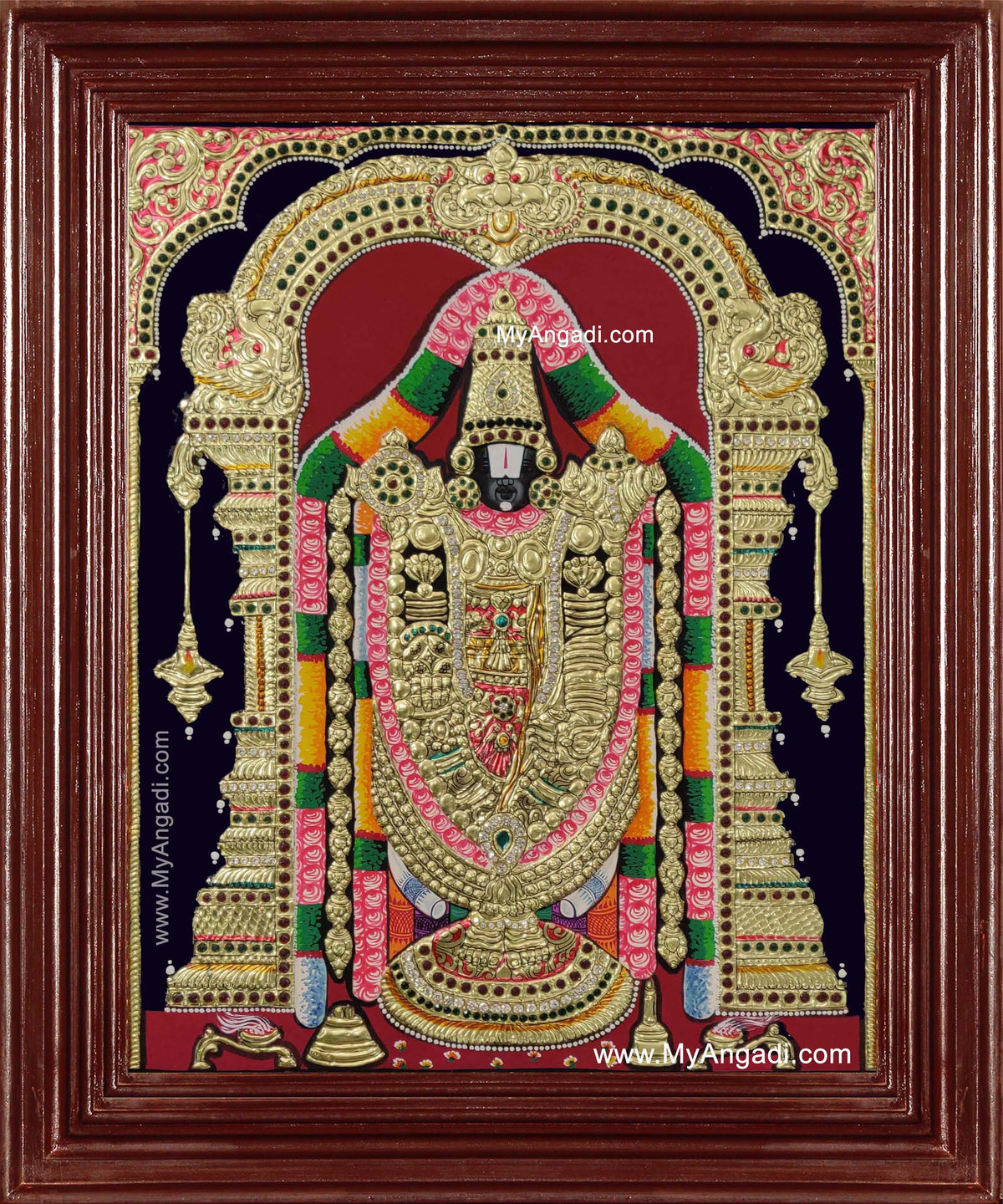 Sri Venkateswara Swamy Balaji Tanjore Painting