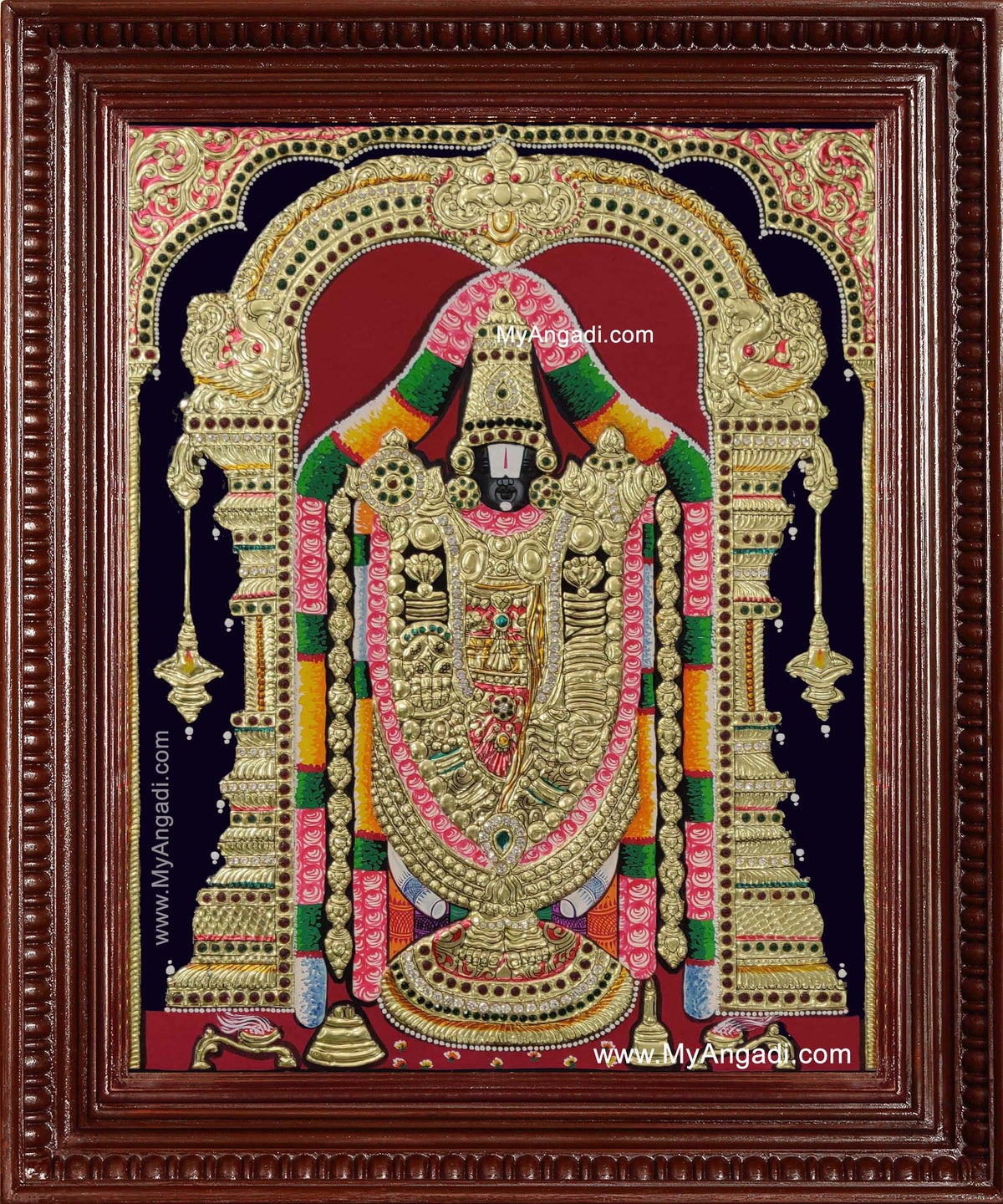 Sri Venkateswara Swamy Balaji Tanjore Painting