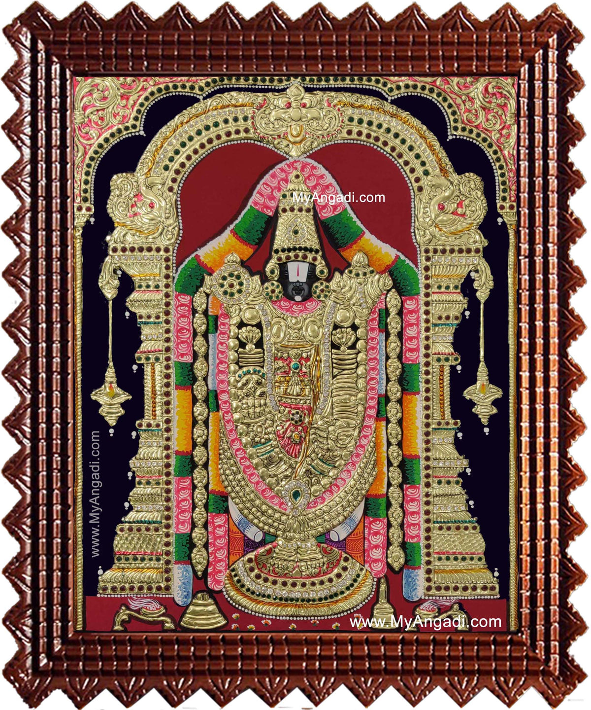 Sri Venkateswara Swamy Balaji Tanjore Painting