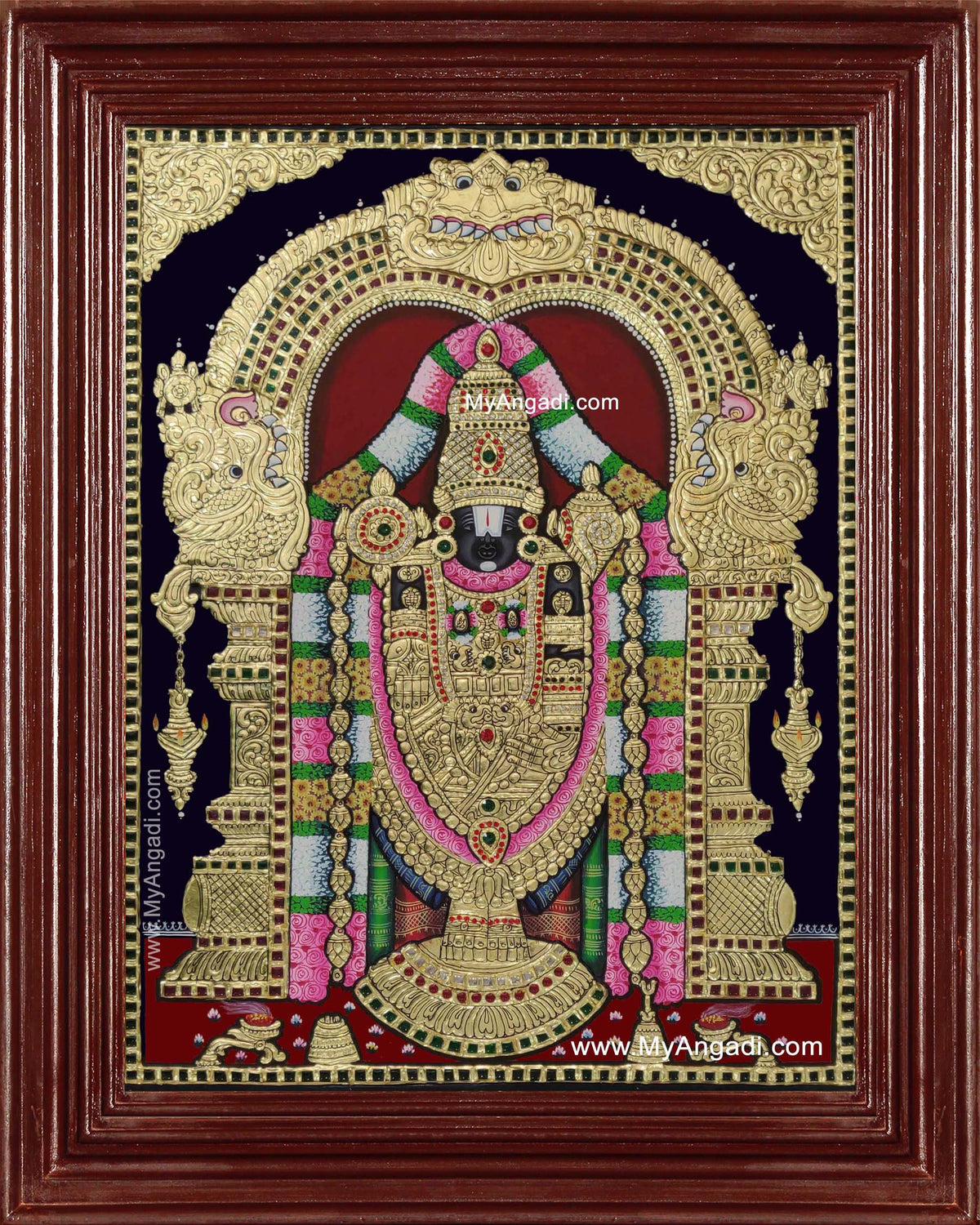 Tirupathi Balaji Big Size Tanjore Painting