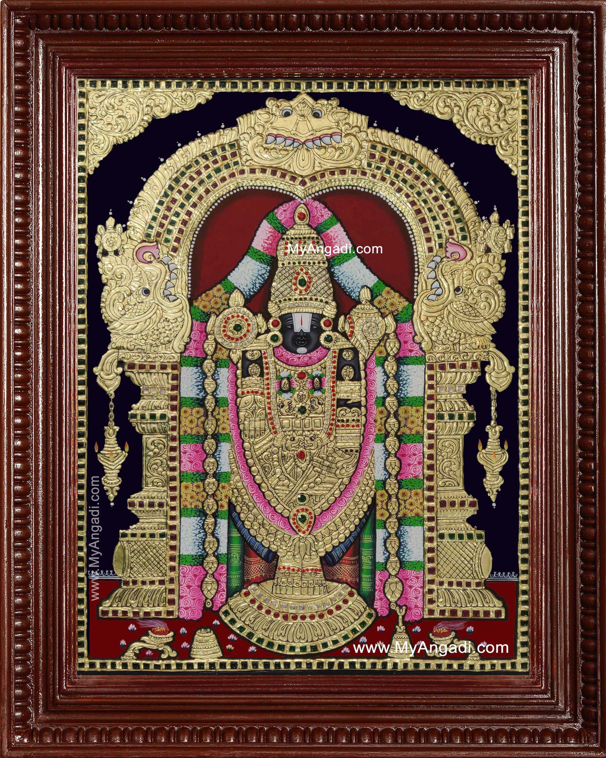 Tirupathi Balaji Big Size Tanjore Painting
