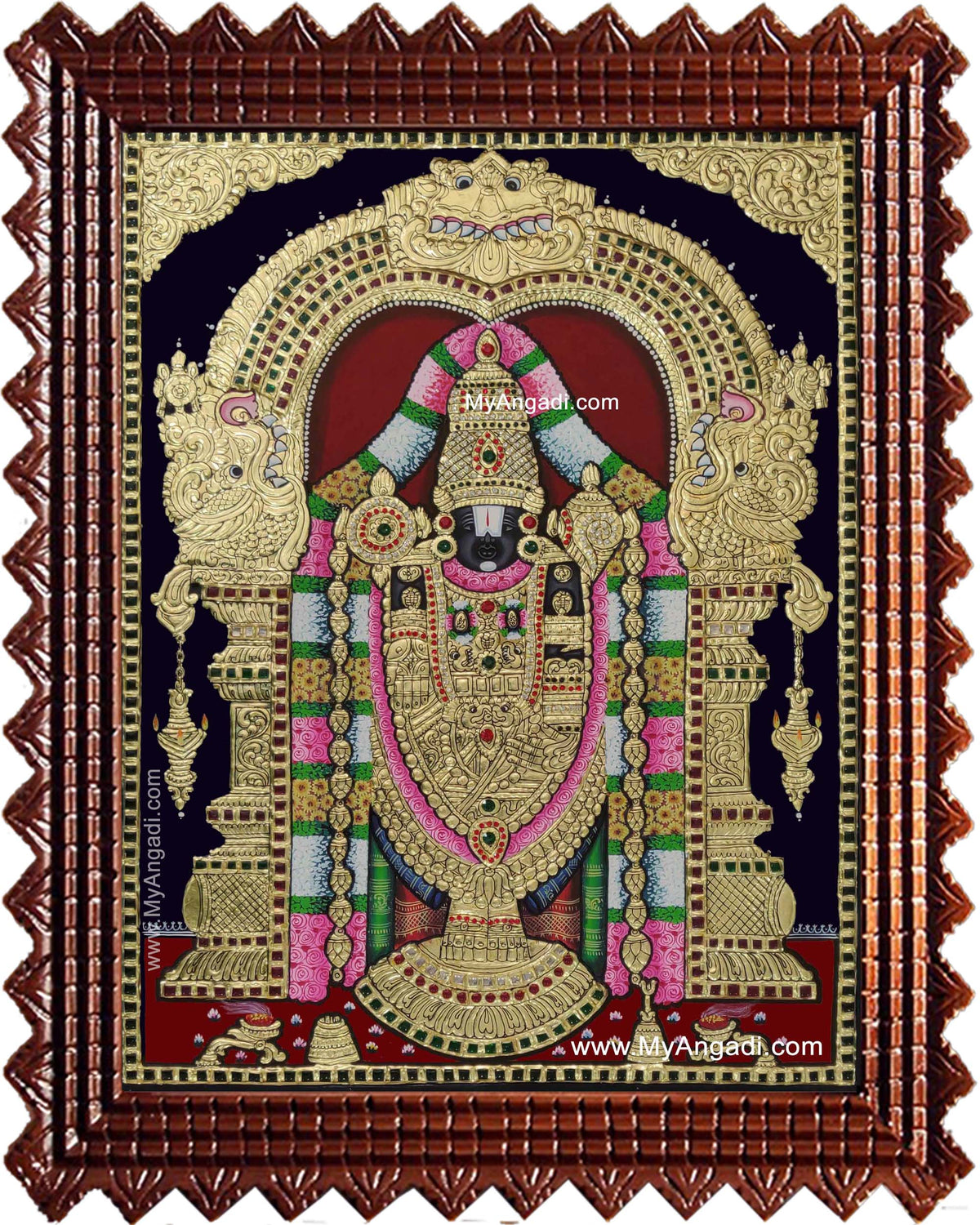 Tirupathi Balaji Big Size Tanjore Painting