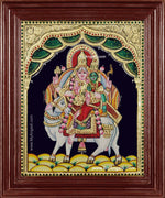 Siva Parvathi Pradosha Sivan Tanjore Painting