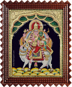 Siva Parvathi Pradosha Sivan Tanjore Painting