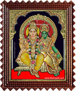 Shiva Paarvathi Tanjore Painting