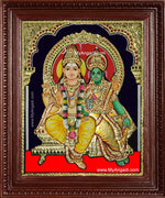 Shiva Paarvathi Tanjore Painting