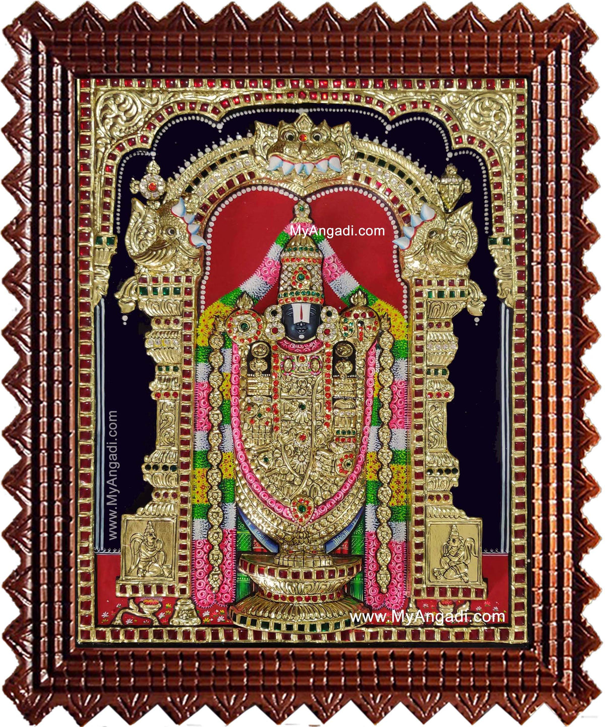 Tirupati Balaji 3d Embossed Tanjore Painting
