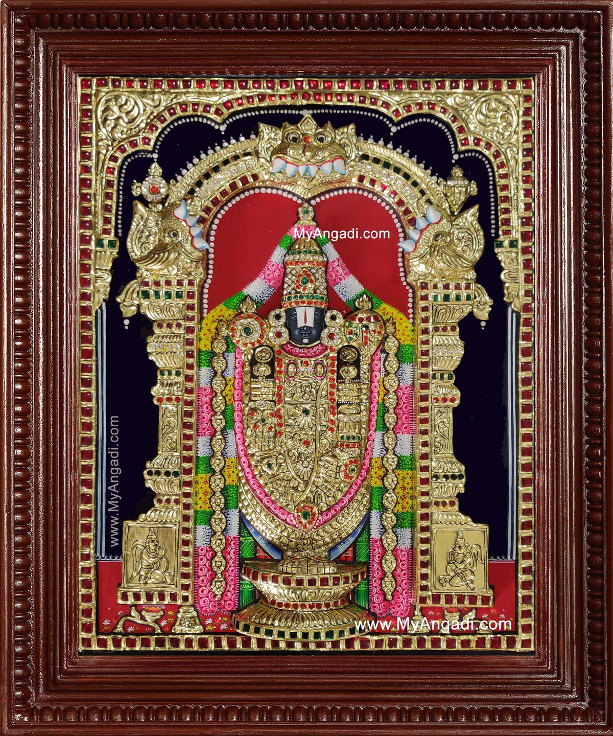 Tirupati Balaji 3d Embossed Tanjore Painting