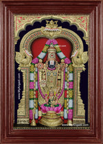 Tirupati Balaji Lakshmi 3d Embossed Tanjore Painting