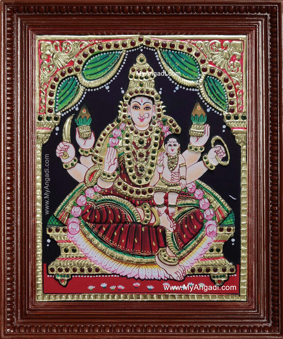 Santhana Lakshmi Tanjore Painting