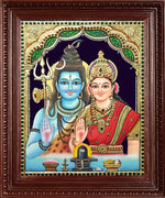 Shiva Parvathi Tanjore Painting