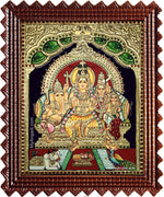 Siva Kudumbam Tanjore Painting