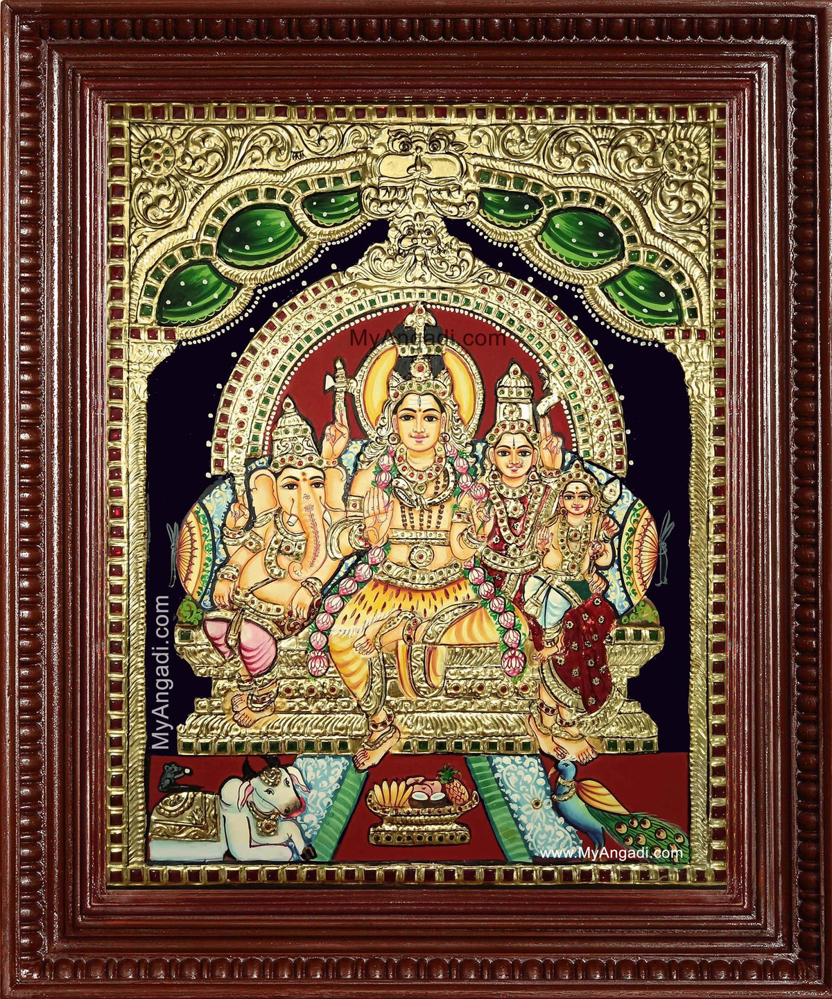 Siva Kudumbam Tanjore Painting