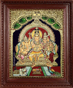 Siva Kudumbam Tanjore Painting