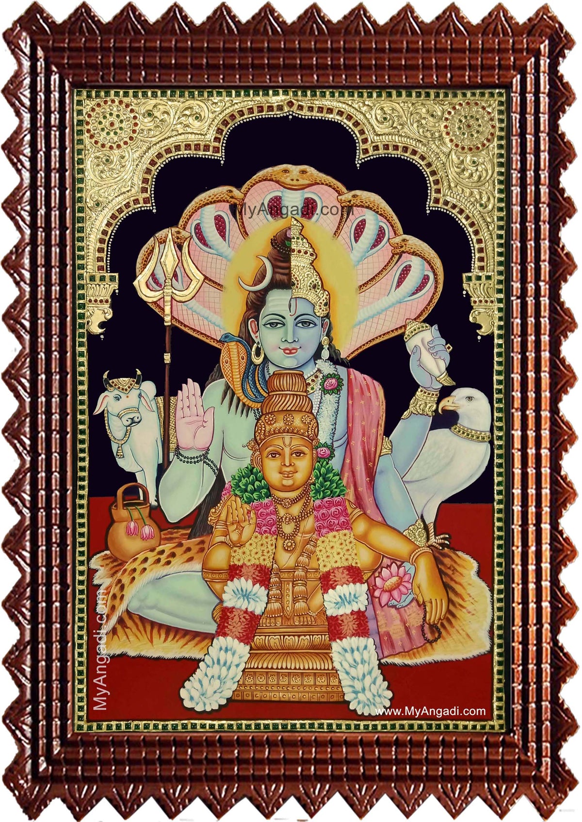 Sankara Narayanan Hariharan - Ayyappan Tanjore Painting