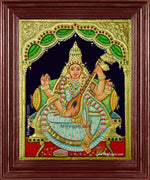 Saraswathi Devi Tanjore Painting