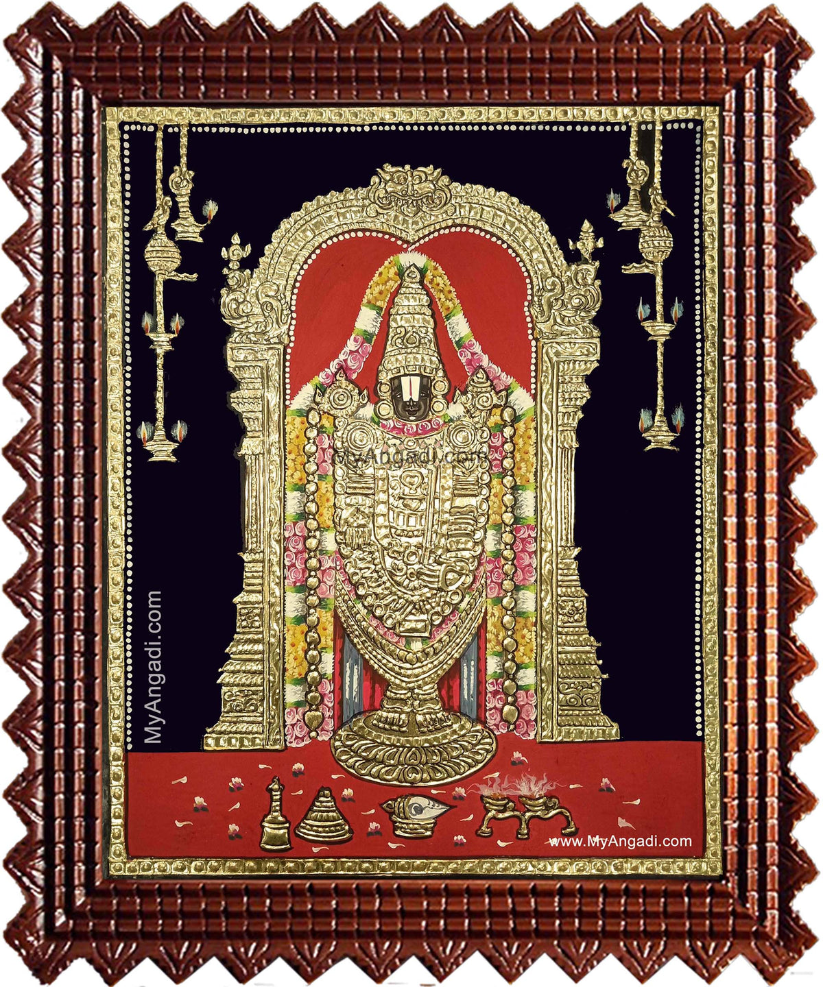 Thirupathi Venkatachalapathi Tanjore Painting