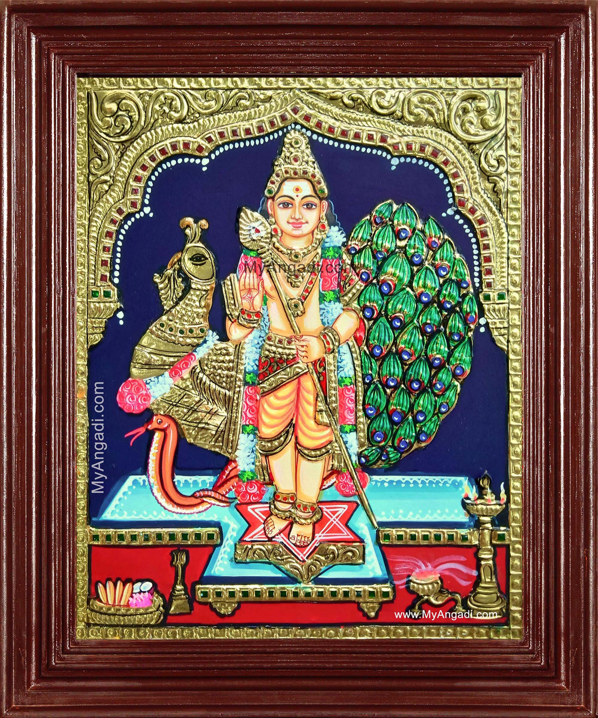 Mayil Murugan Tanjore Painting