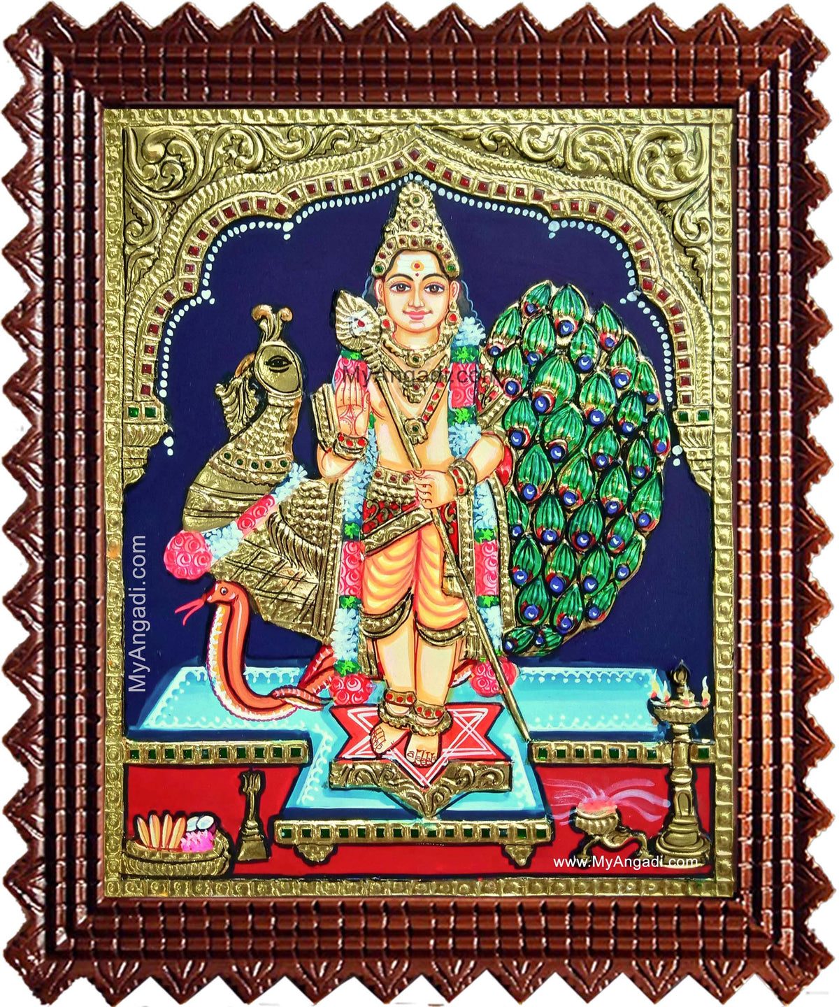 Mayil Murugan Tanjore Painting