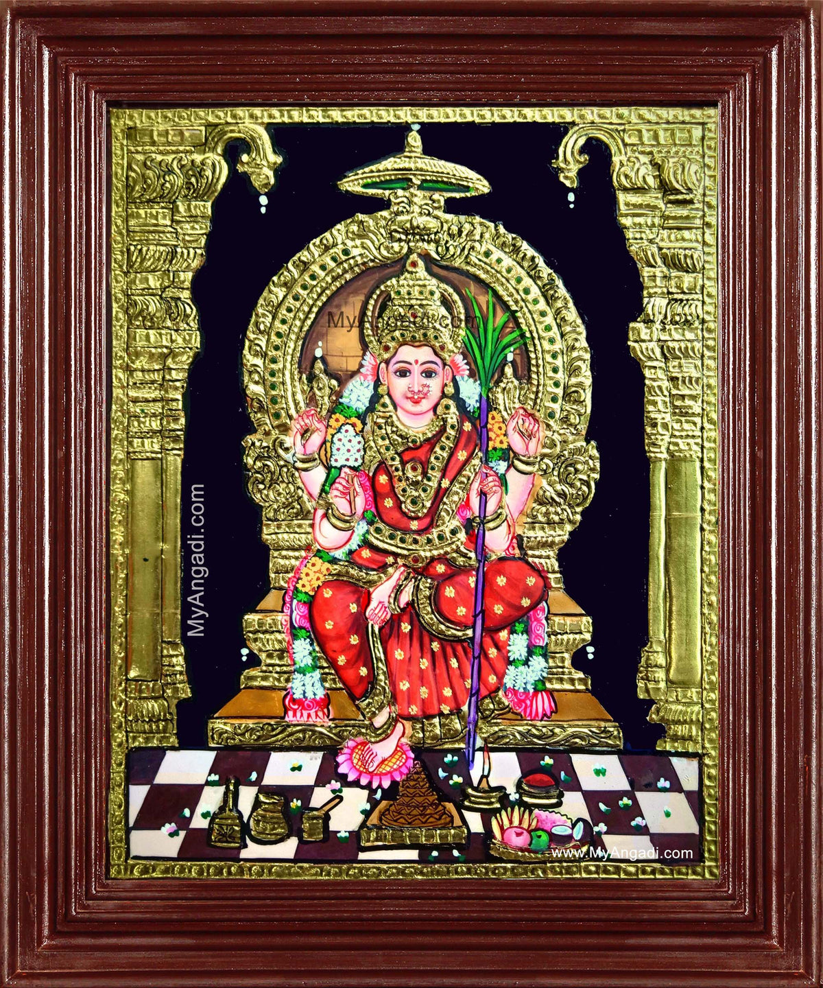 Goddess Lalitha Devi Thanjavur Painting