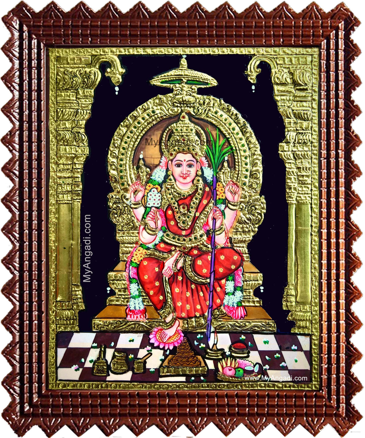 Goddess Lalitha Devi Thanjavur Painting