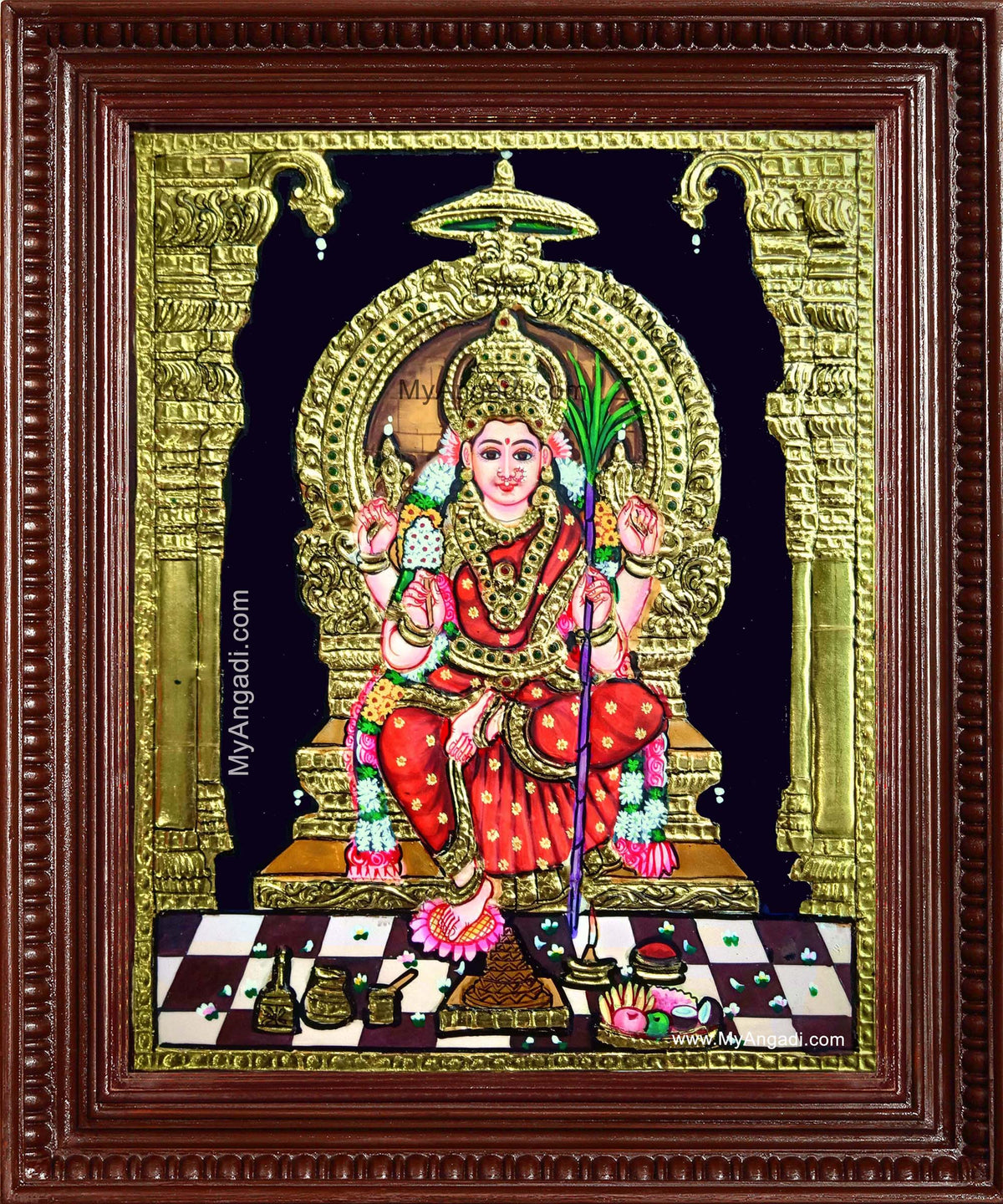 Goddess Lalitha Devi Thanjavur Painting