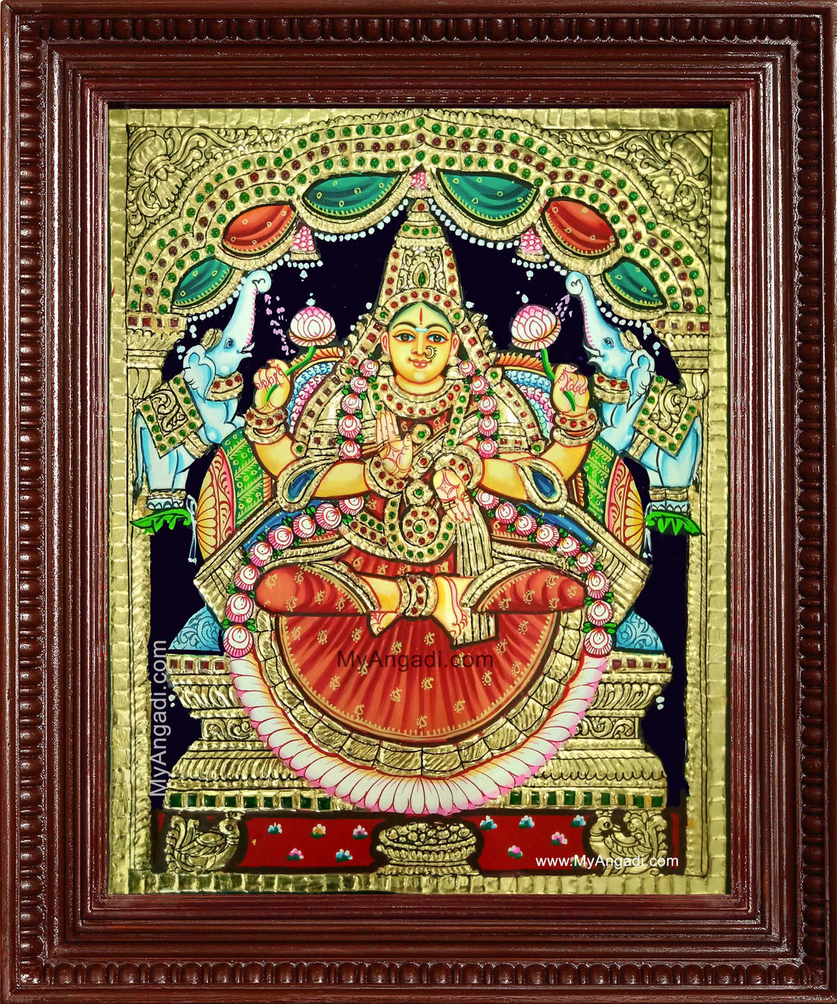 Gaja Lakshmi Tanjore Painting